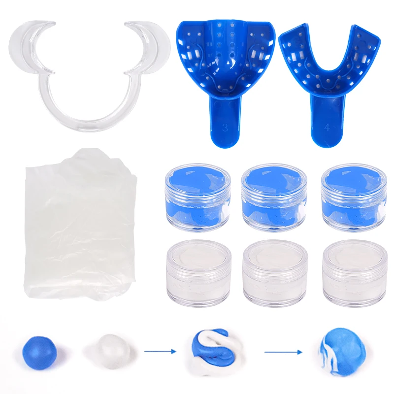 Dental Impression Putty Molding Kit Clinic Silicone Putty Dental Impression Trays for Oral Imprint Tools Dentistry Material