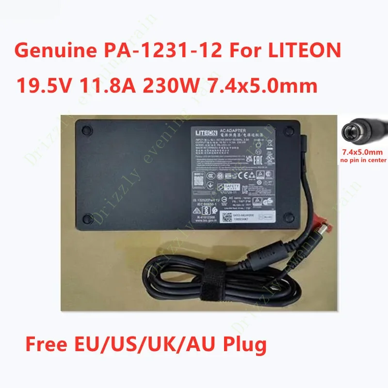 Genuine for LiteOn 19.5v 11.8a 230W 7.4x5.0mm PA-1231-12 AC adapter for laptop power supply charger