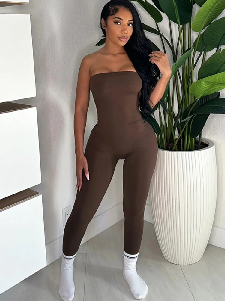 시비보 스트랩리스 랩 가슴 점프수트 여성용, 힙스터 롬퍼, 2025 민소매 백리스 바디콘, 섹시한 오버올, 원피스 의상