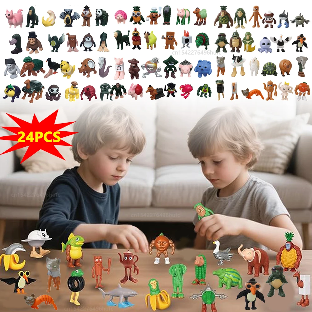 

24PCS Creative Italian Memes Brainrot Toys Unique Collectible Little Animals Figure Ornaments Kids Birthday Party Favors Gift