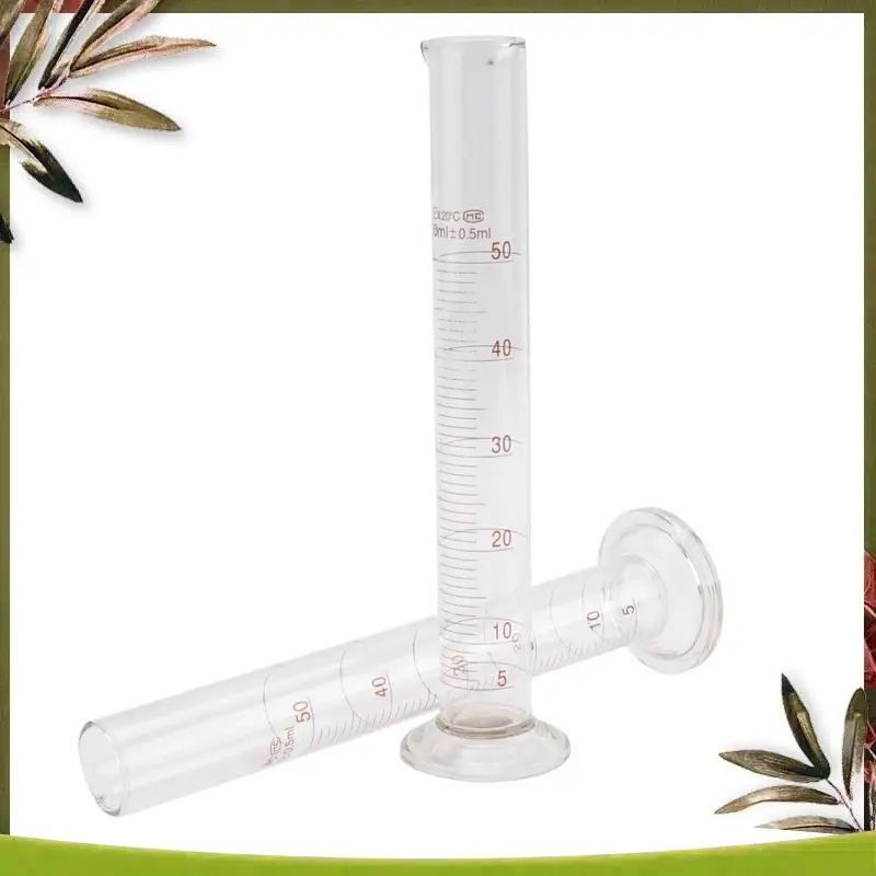 New-Thick Glass Graduated Measuring Cylinder Set Glass With Two Brushes