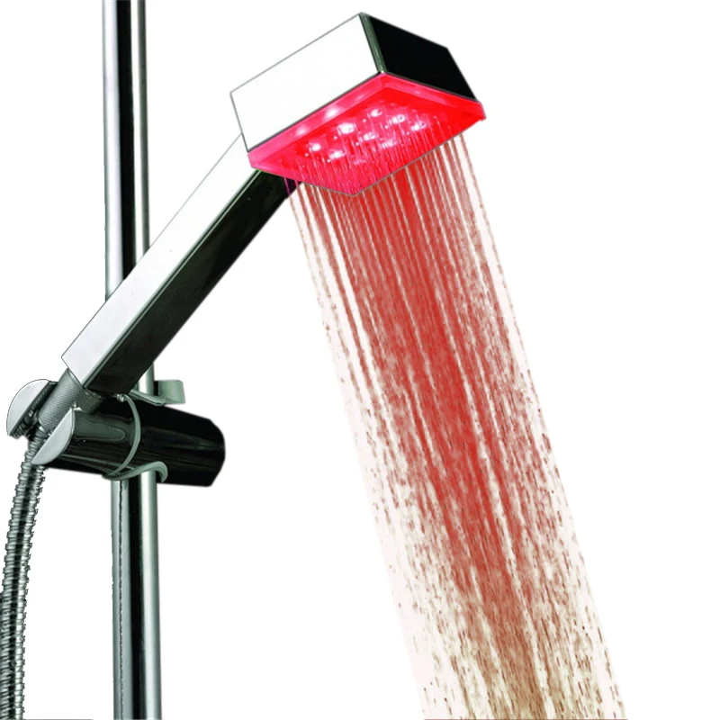 High Pressure Square Bathroom Restaurant Popular and Portable LED Color Shower