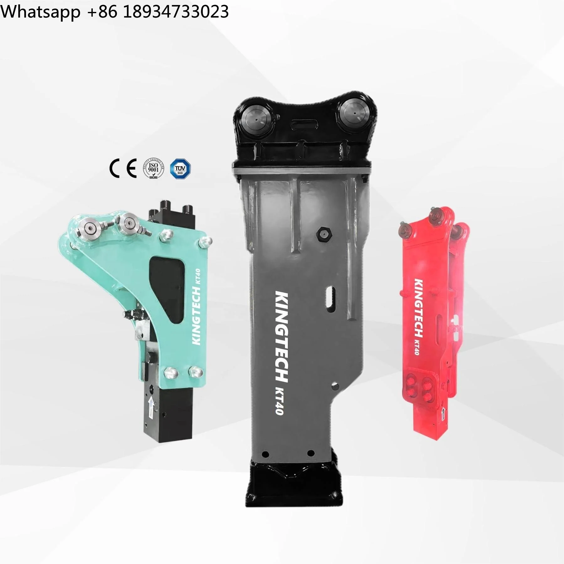 SD KINGTECH 40 1.8 2 Ton Mini Excavator Attachments Hydraulic Breaker Hammer with Pump for 1-2 Ton Mini Excavators