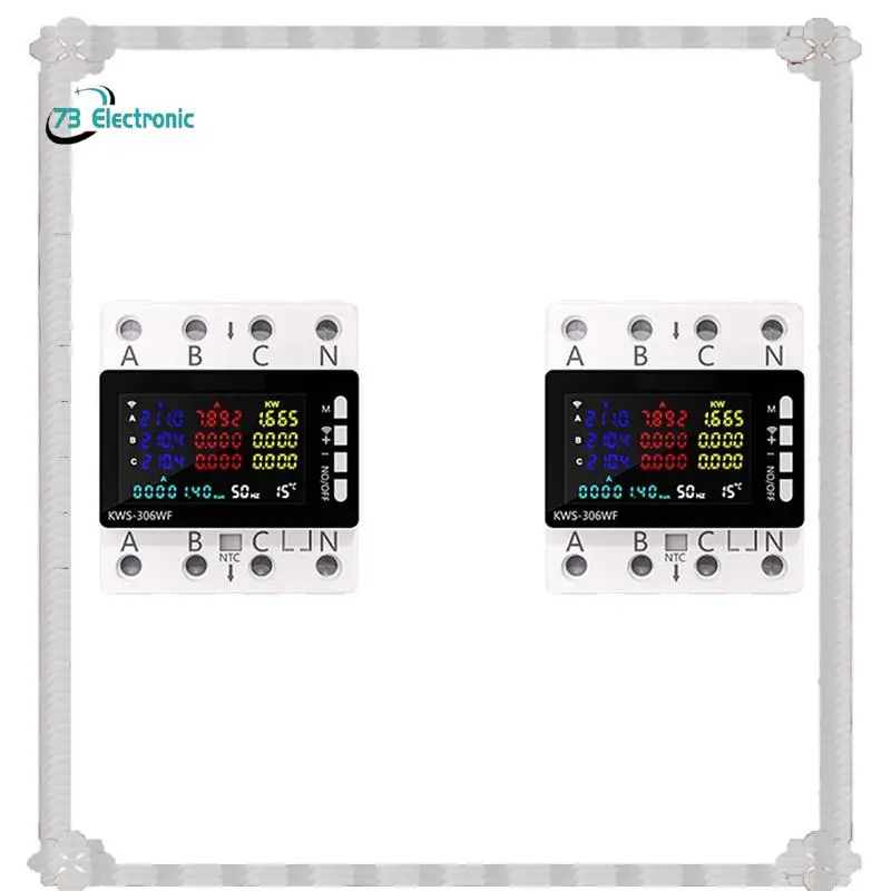 24-Hour Delivery 2X KWS-306WF Wifi Smart Power Meter Voltage Protector Switch Current & Voltage Monitor, Relay, Circuit Breaker