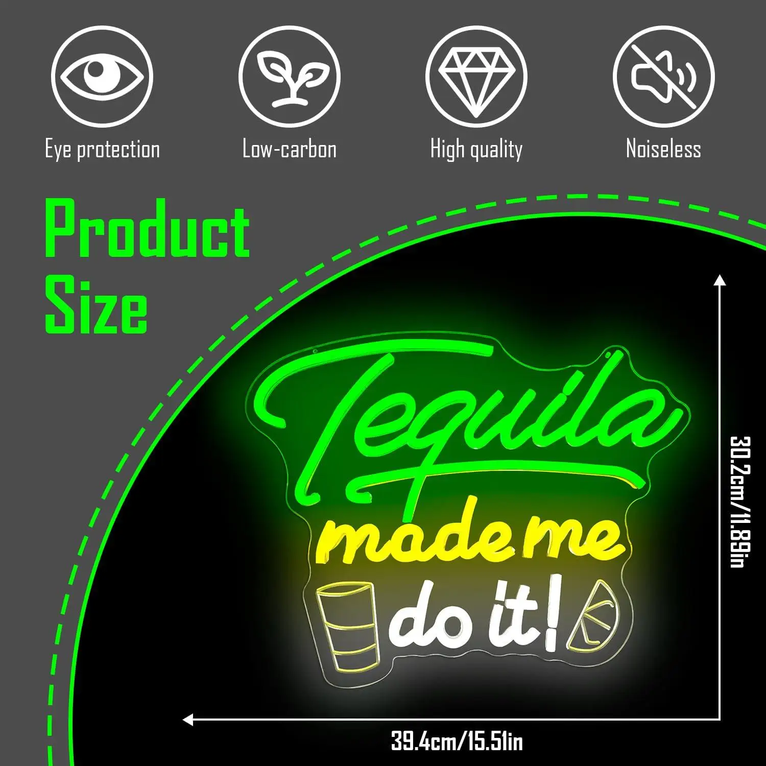 Tequila Made Me Do It Neon Sign USB Dimmable LED Light for Home Bar Pub Club Man Cave Bistro Aesthetic Decor Gifts Night Light