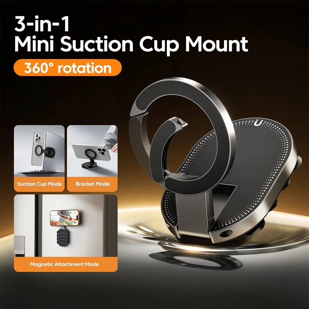 

Магнитный держатель для телефона 3 в 1: на присоске/магнитный/с подставкой, портативный, складной, многофункциональный, настольный/настенный кронштейн для мобильного телефона