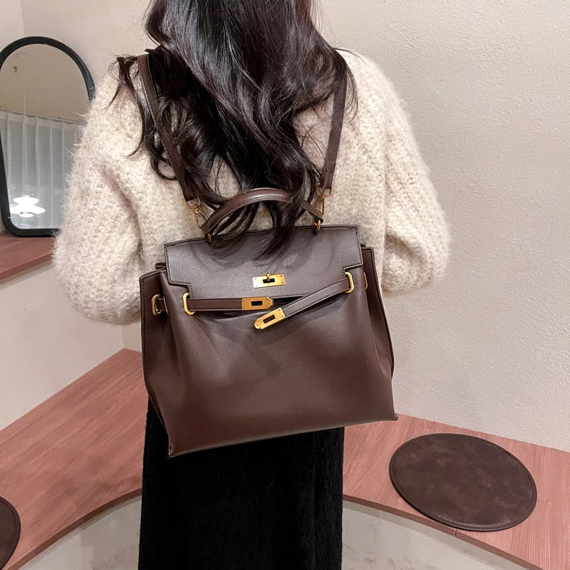 2024 Retro Commuter Backpack Premium Platinum Bag Trendy Shoulder Bag Handheld Backpack Hign Quality bolsas para mujeres Рюкза