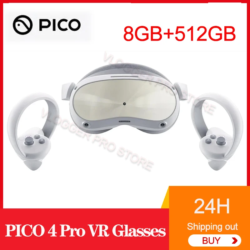 Pico4 Pro VR Glasses All-in-one Machine 8 512G Supports Eye Tracking Facial Expression Capture 6dof Spatial Pico 4 Pro Headset