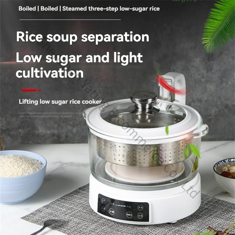 Intelligent Lifting Rice Cooker Rice Soup Separation Filtration Stainless Steel Steamed Pot Leached Rice