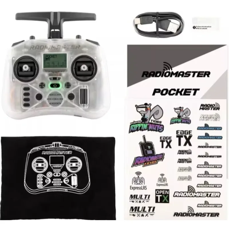 Transparent color Radiomaster POCKET remote control open source ELRS model aircraft FPV transmitter multi protocol TBS suitable