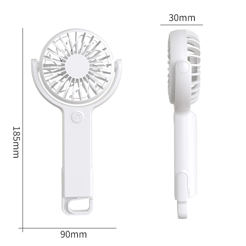 ミニUSBポータブルファン,5速空冷,ポケット,フック付き充電式