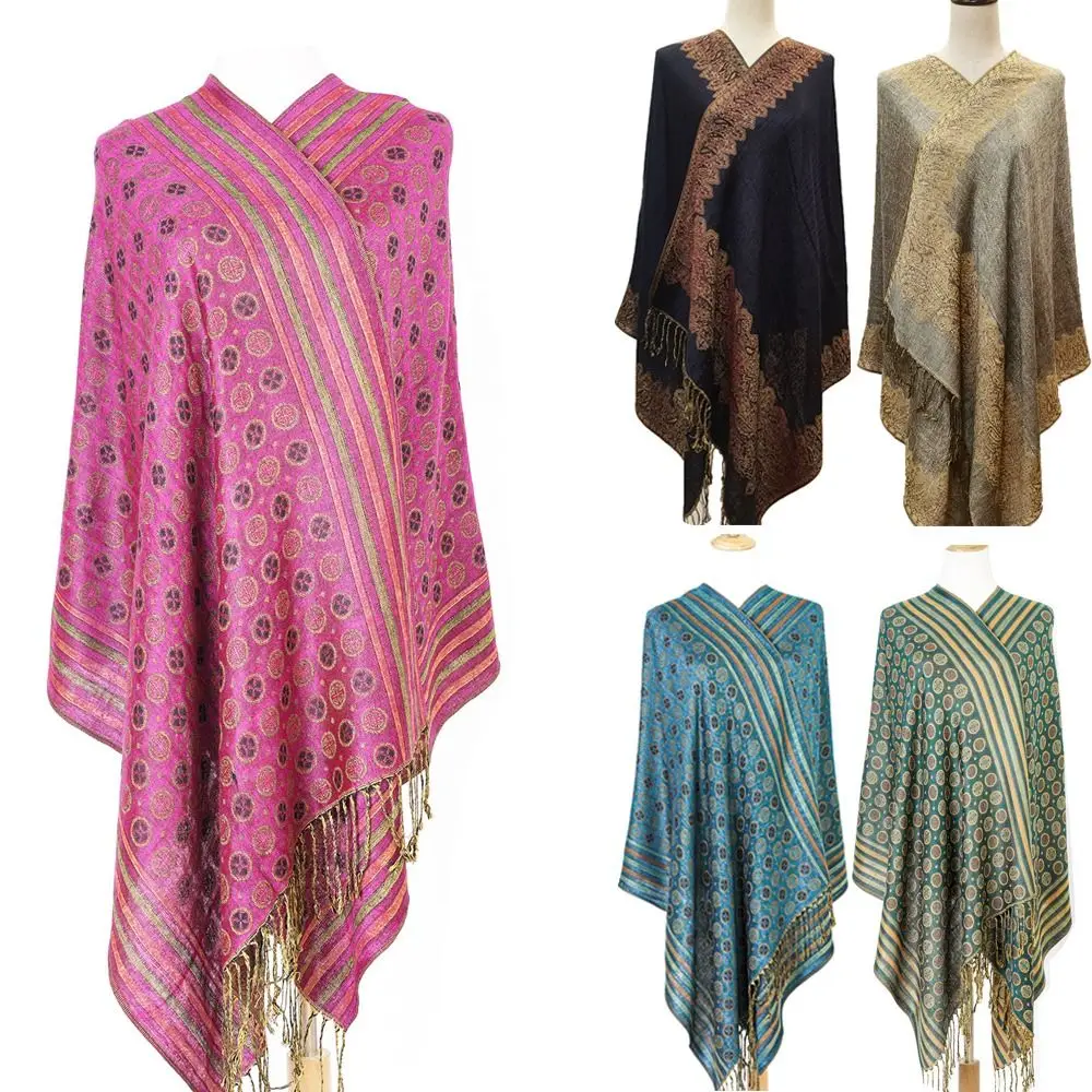 

Модный длинный шарф с узором пейсли, универсальная шаль из искусственного кашемира, солнцезащитная пашмина большого размера