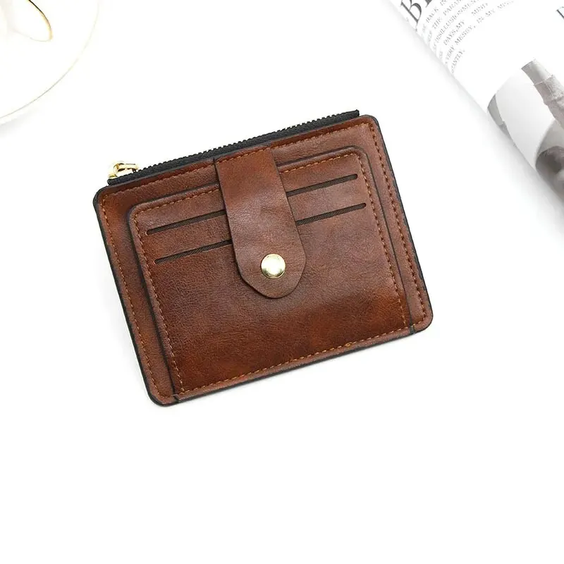 New Fashion Multifunctional PU Leather Ultra-thin Card Holder For Women,Lady Korean Version Bank Card Case Coin Purse