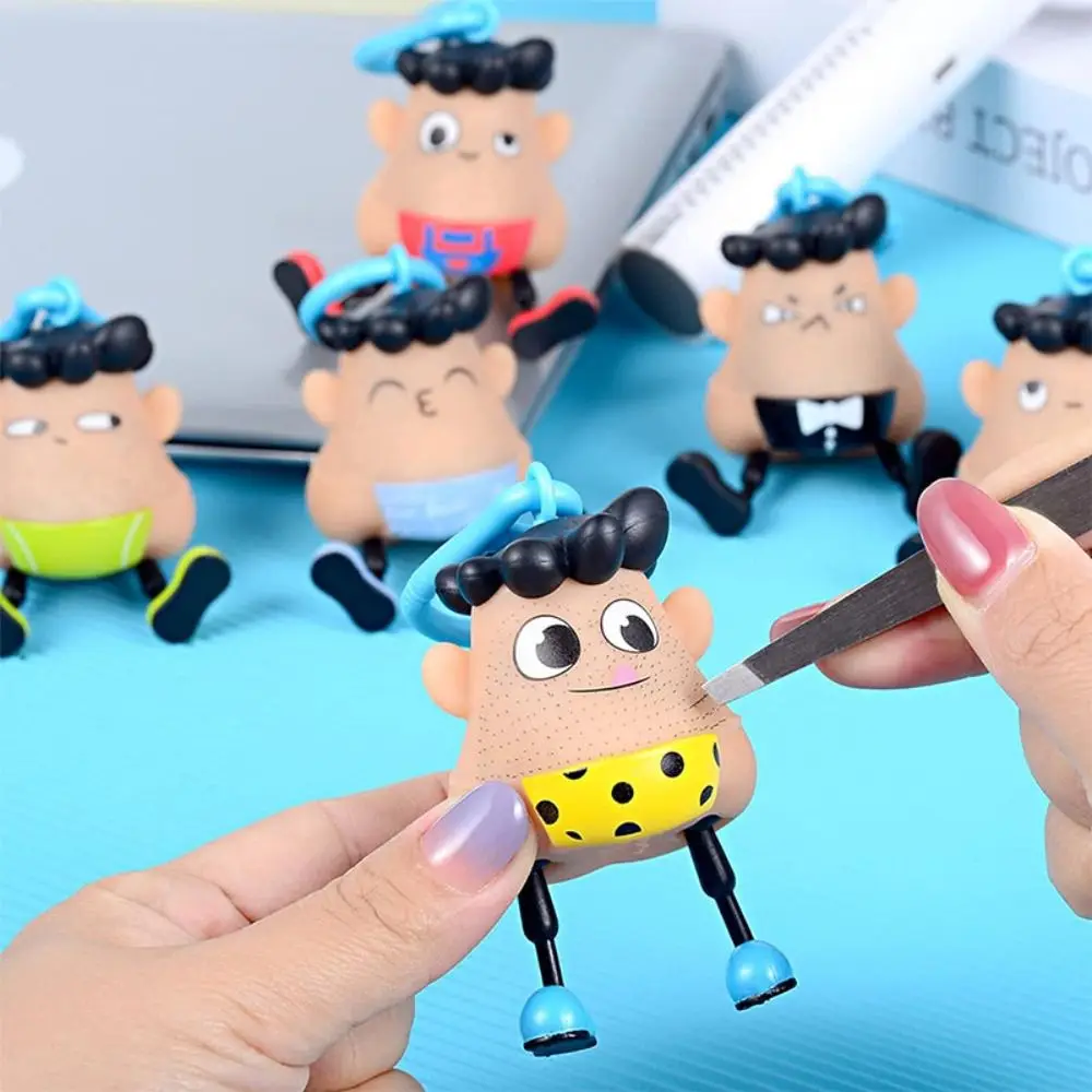 Gift Pimple Anti Stress Toy Pull Beard Blackhead Toy Twelve Constellations Polyester Fiber Fidget Funy Skin Picking Keychain