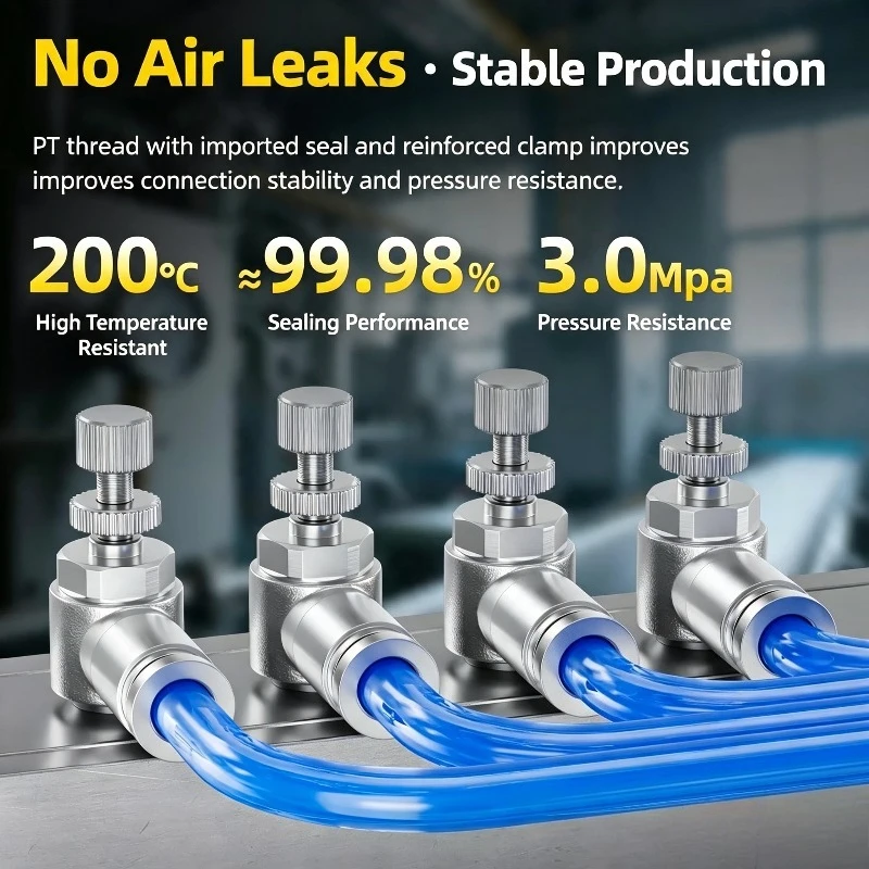 304 Pneumatic Fitting SL6-M5 1/8 1/4 3/8 1/2-6mm Throttle Valve Pressure Reduce Control Regulating SL10-02 SL6-01 SL8-01 SL6-02