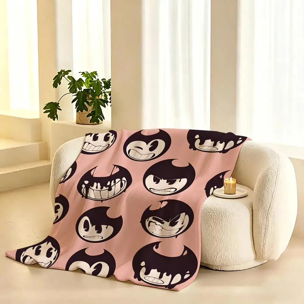 Bendy and the Ink Machine Game Throw 240g flannel blanket, suitable for sofas, beds, offices,  exquisite gift blankets