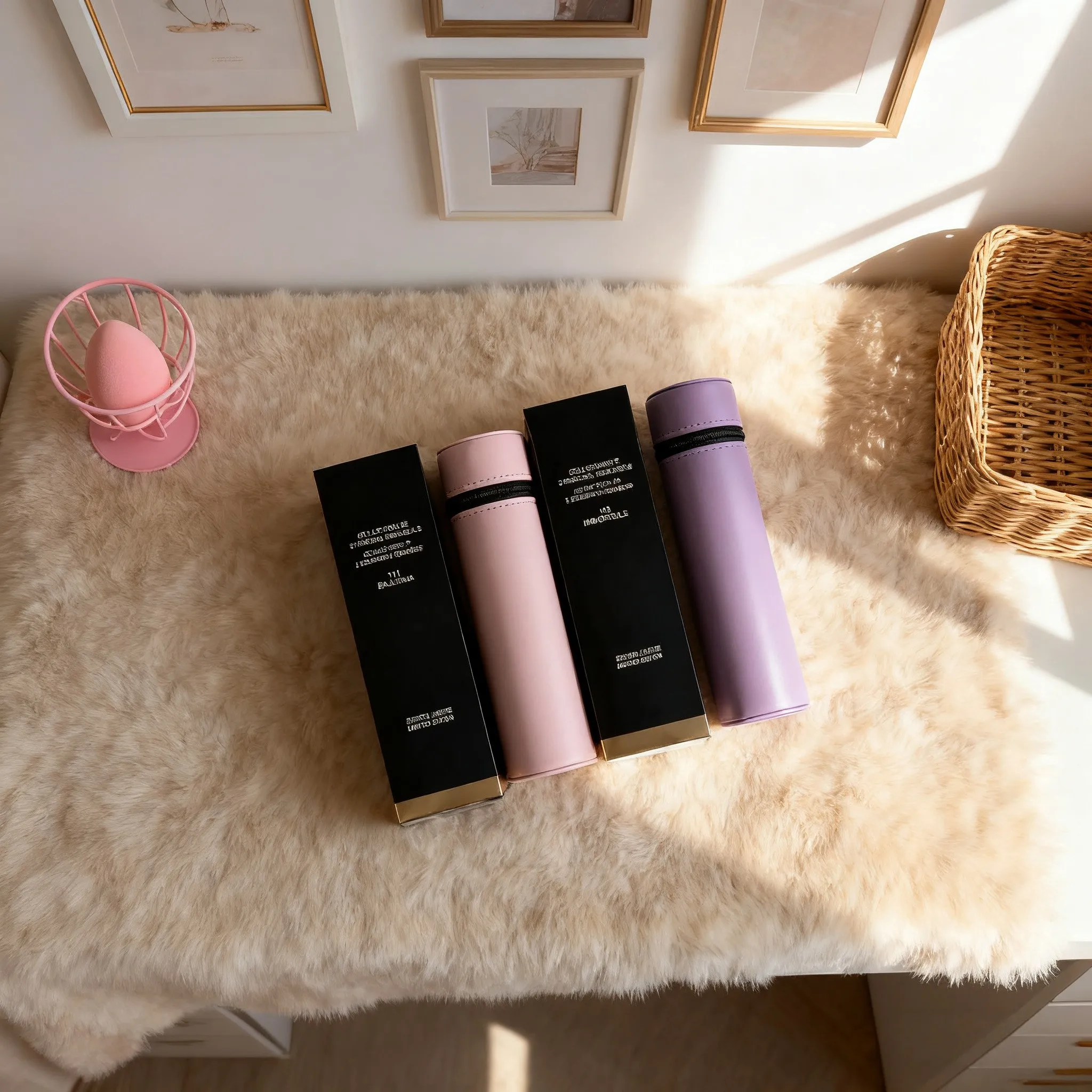 Limited Edition Makeup Brushes Set Luxury Calfskin Travel Bag Blush Brush Dual-use Foundation Brush Double-head Eyeshadow Brush