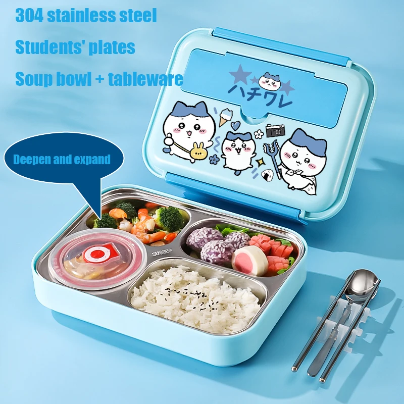 

Kawaiiji Ikawa 304, изоляционный ланч-бокс из нержавеющей стали, студенческий бенто, ланч-бокс, детская сетка, обеденная тарелка, детский подарок