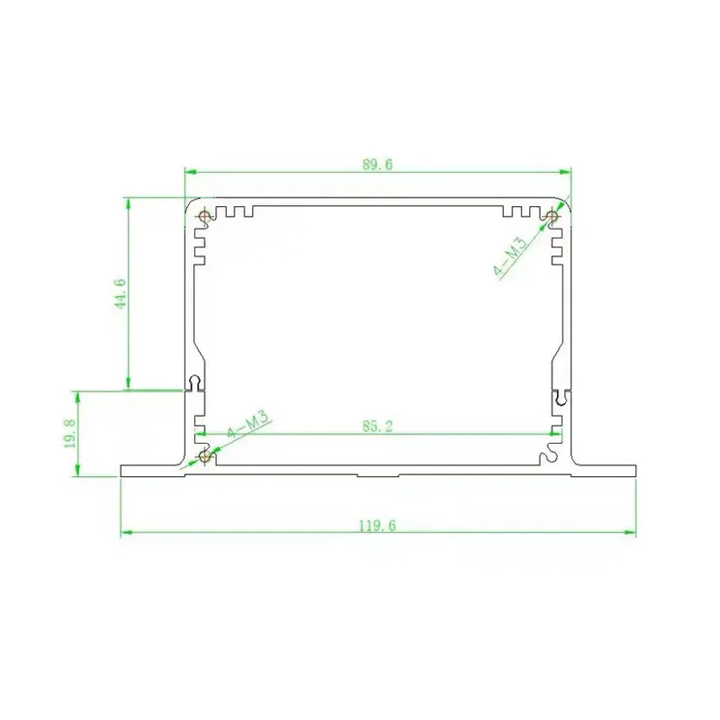 Carcasa de aluminio plateado para manualidades, caja de instrumentos PCB de 120x65x100/130mm, se puede perforar, grabar letras