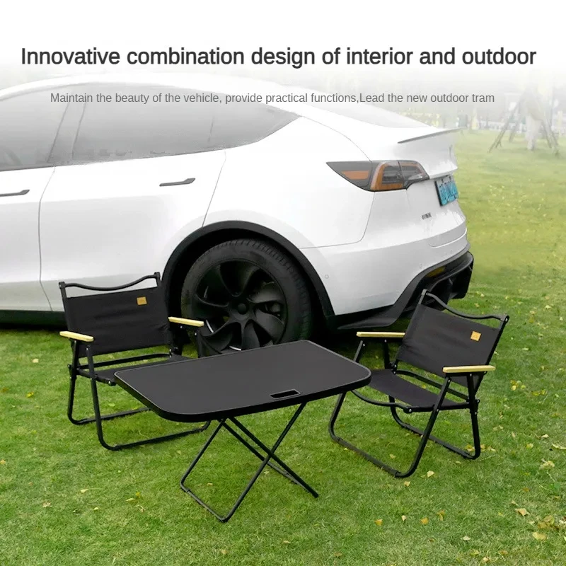 For Tesla Model Y/3/3+Highland 2024 Rear Luggage Box Table Camping Folding Travel Accessories Portable Outdoor Rest Table Model3