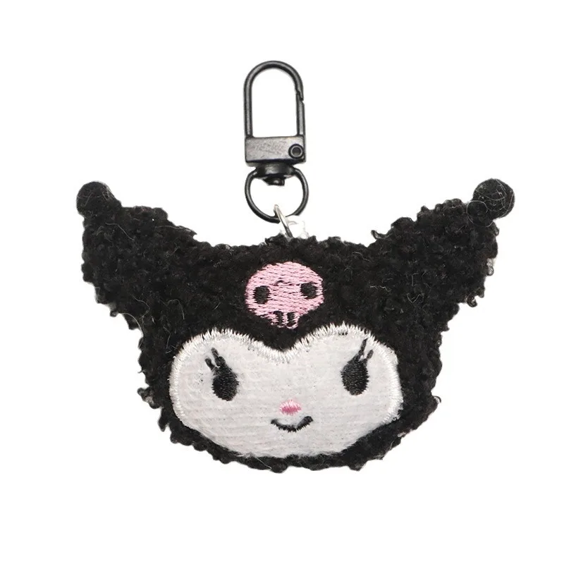 Cute Kuromi Cartoon Anime Melody KT Cat Cinnamoroll Stuffed Doll Keychain Plush Toy Bag Pendant Car Key Holder Children Gifts