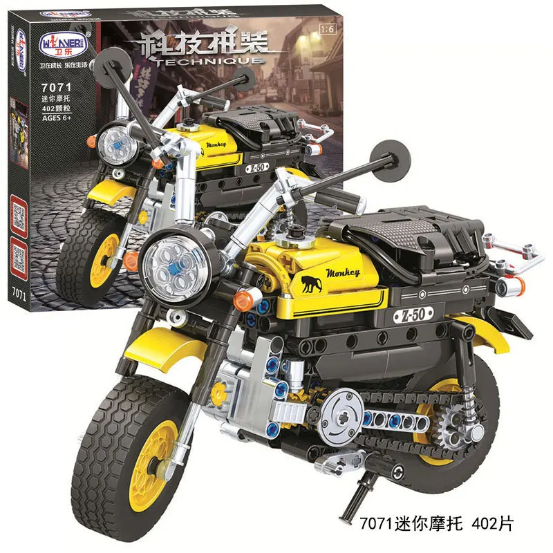 Motorbike Blocks Technical Motorcycle Car Model Building City Speed Racing Car Vehicle Bricks Toys For Children Boys Gift