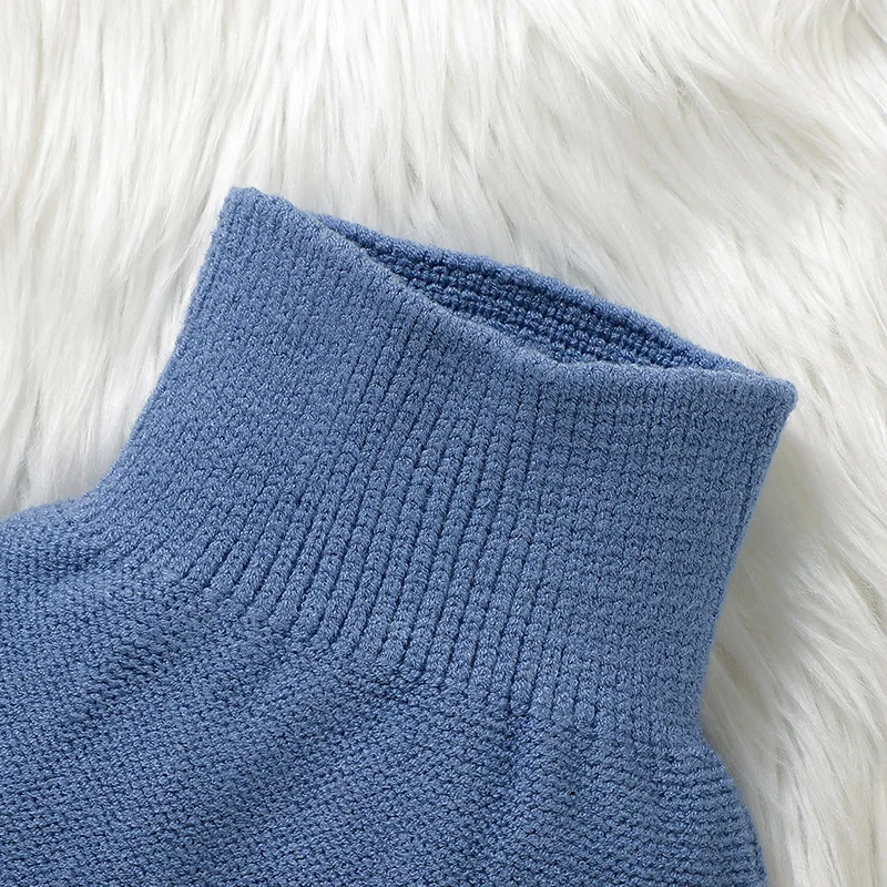 0-9M Newborn Baby Clothes Autumn Winter Solid Blue Full Sleeves Sweaters Jumpers+Long Trousers Infant Kids Boys Sweaters Outfits