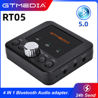 2 IN 1 Bluetooth 5.0 Audio Transmitter Receiver LCD Display 3.5MM AUX RCA Stereo Wireless Adapter Dongle For PC TV Car Headphone