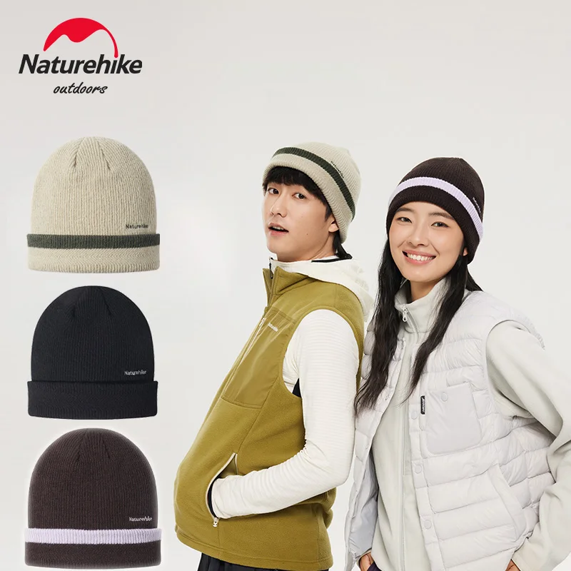

Naturehike Unisex Wide-brimmed Wool Knitted Beanie Hat Anti-static Soft Breathable Keep Warm Windproof Cap