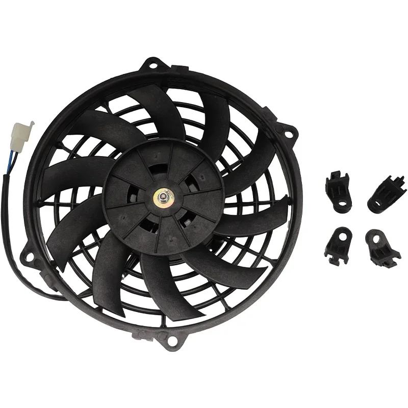 

9-дюймовый 60 Вт 12 В мотоциклетный радиатор с большим расходом, кронштейн охлаждающего вентилятора, электрический масляный радиатор для AVANTIS MOTOLAND NC250, мотокросс ATV