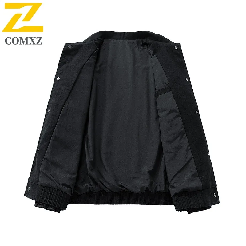 معطف COMXZ للرجال من القطن خفيف فاخر عالي الجودة للتخييم والتنزه سترات الوادي 2025 سترات خفيفة الوزن غير رسمية