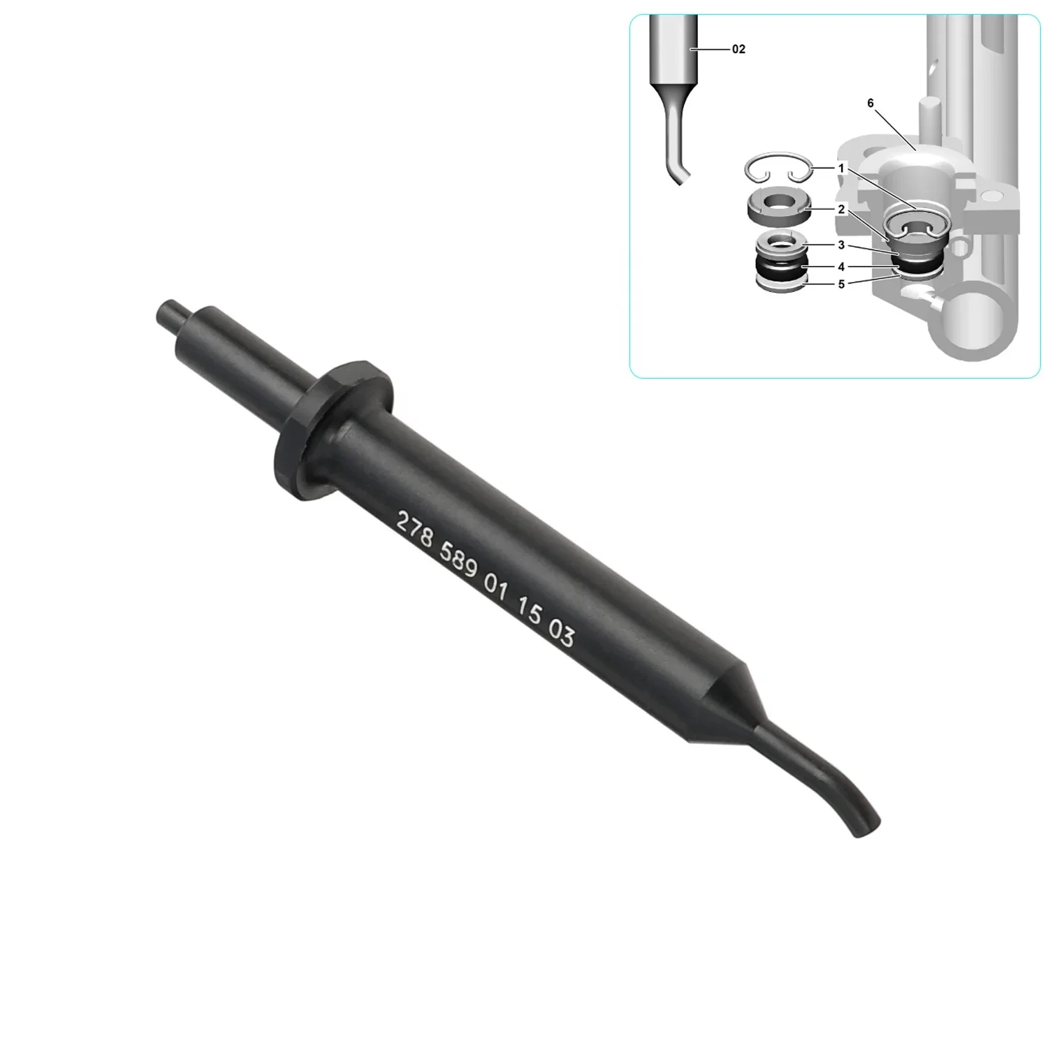 For Mercedes M139 M176 M177 M178 M254 M260 M264 M270 M274 M276 M278 Fuel Injector Rail Seal Remover Installer Drift Tool Kit