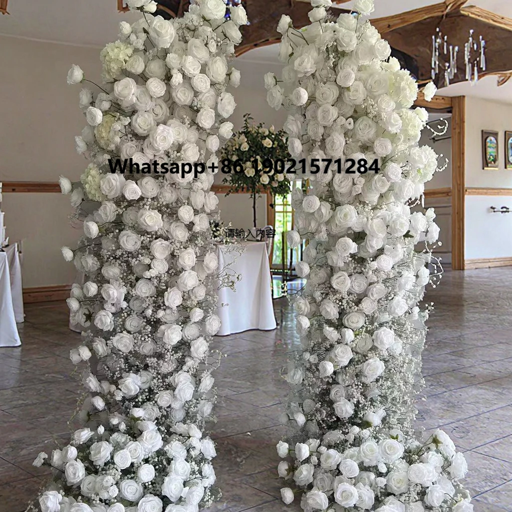 

Customize Artificial Arch Flower Babysbreath and Rose Arch for Wedding Decoration