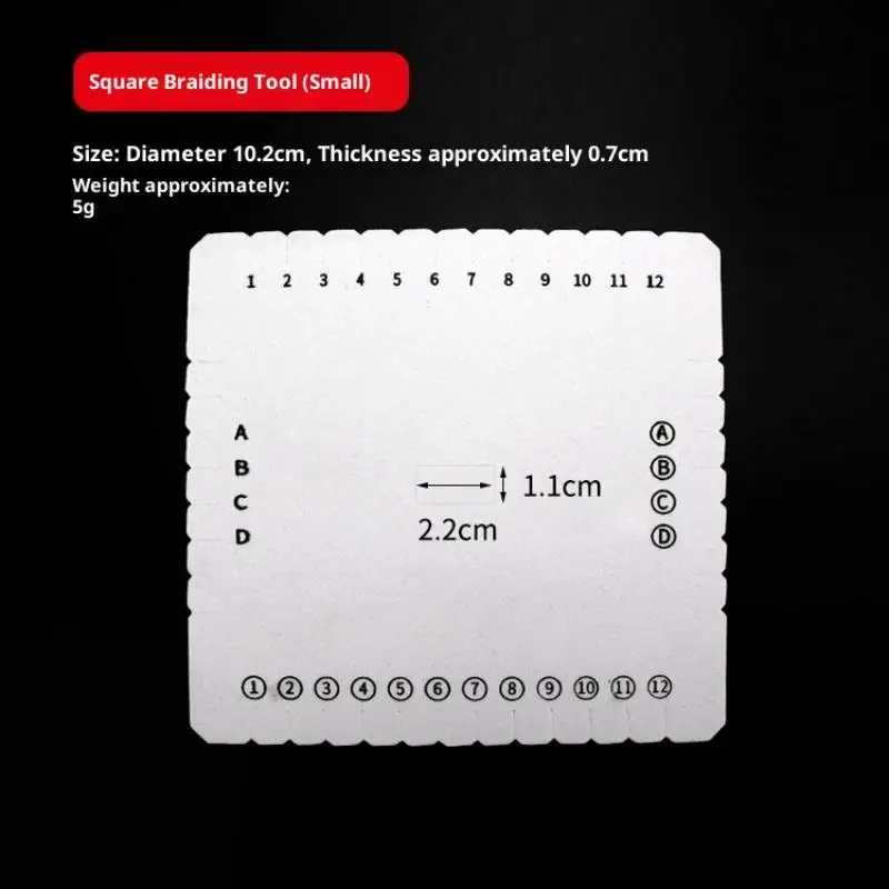 4 Stück Flecht-Scheiben, runde und quadratische Kumihimo-Perlen-Scheiben, Flecht-Platten, DIY-Armband-Webplatte – Detail 8