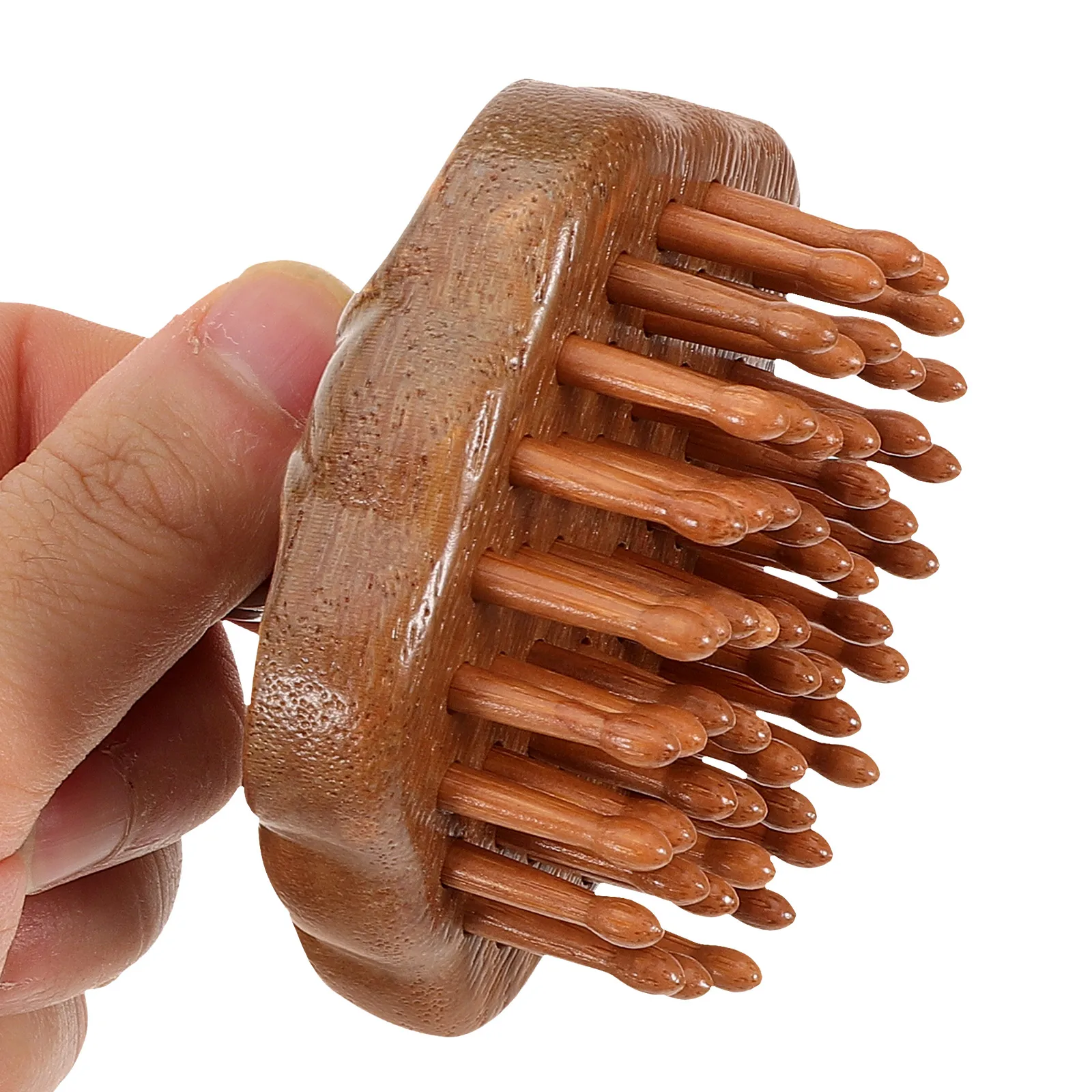 

Деревянный массажер для кожи головы, расческа с шипами, дизайн для гладких волос, портативный массажный инструмент, массажер для кожи головы, дизайнерская расческа с шипами