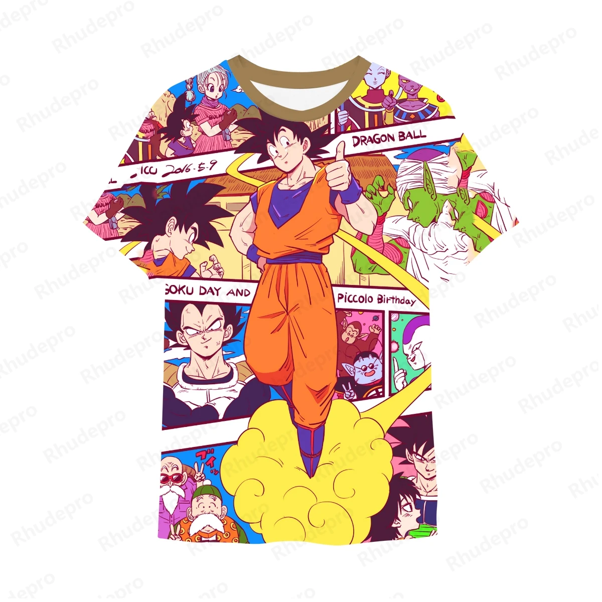 Dragon Ball 100-5XL T-shirt Men Men's Y2k Harajuku Style Shirts 2024 Clothing Anime Goku Streetwear Tops T-shirts Children's