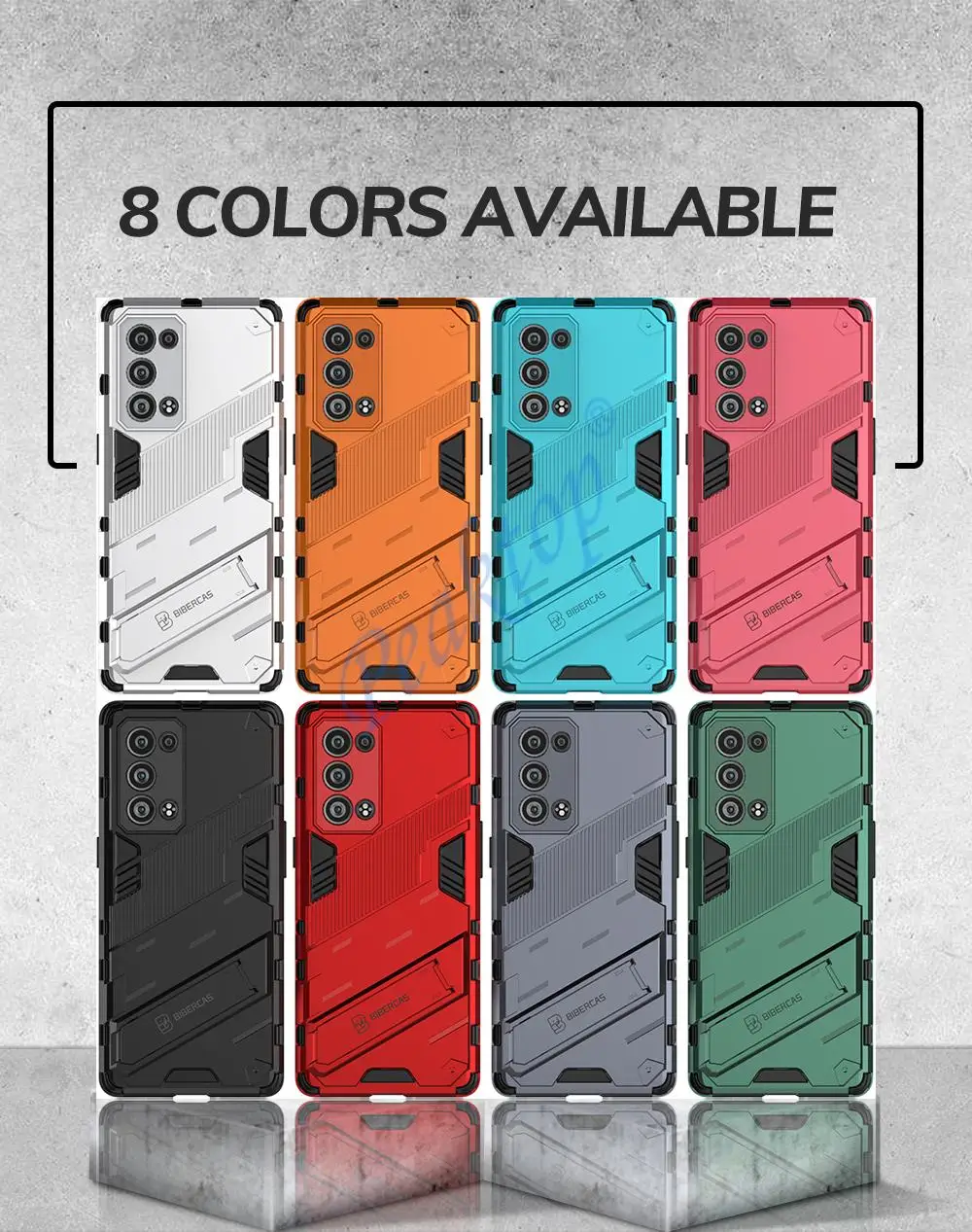 Shockproof Hard Case for OPPO Reno 6 Pro Plus Reno6 Z 5G Reno 6Z Punk Style Back Cover Casing with Kickstand