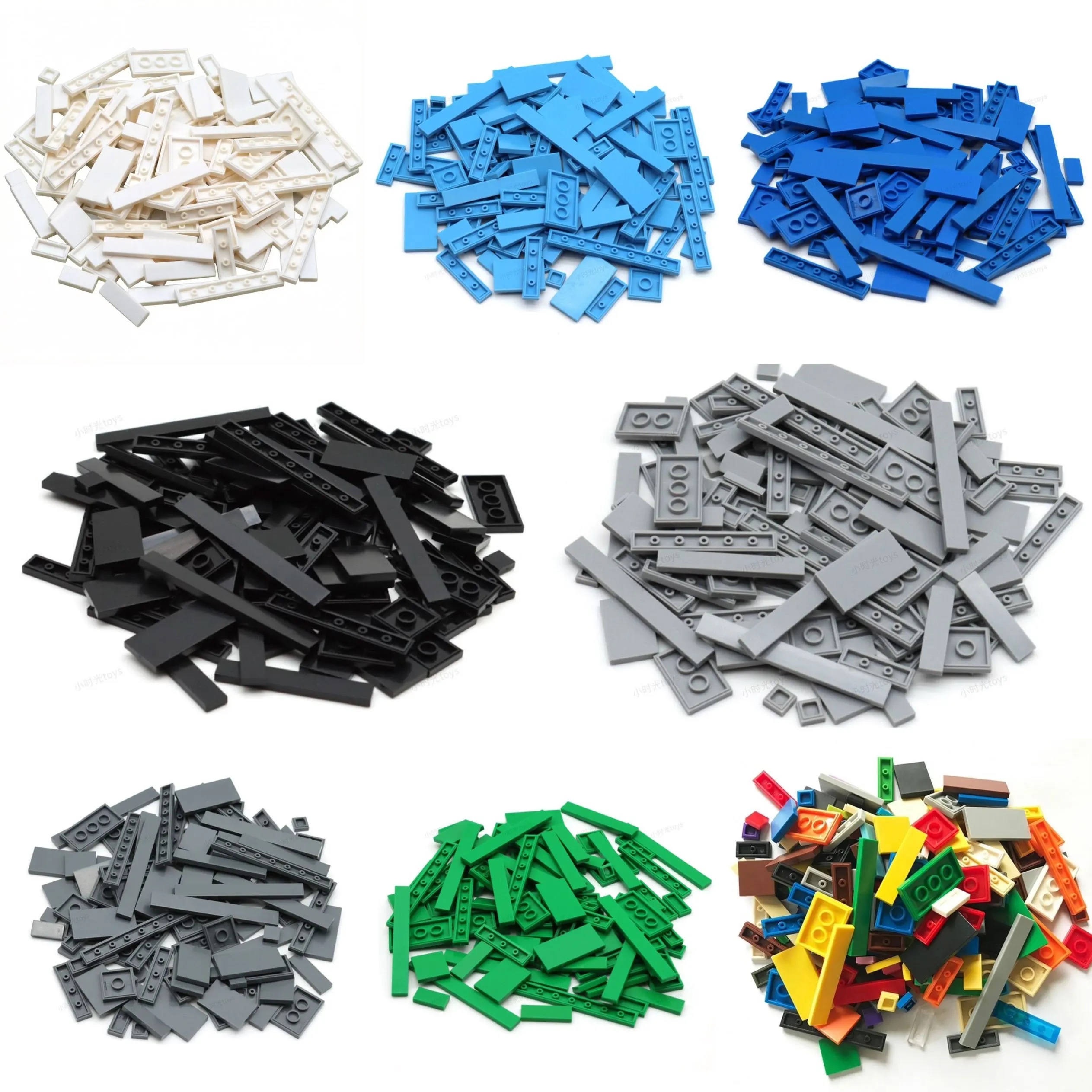 Image of 100 Stück Multi-Spezifikations-Mischplatten, DIY-Bausatz, Baustein-Zubehör, Baustein-Wandplatte.