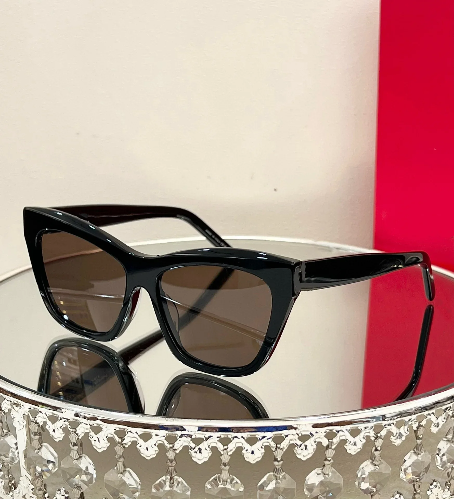 نظارات شمسية أوروبية أمريكية SLM79 أصلية جديدة لوحة فاخرة على شكل عين القطة نظارات شمسية نسائية متعددة الاستخدامات للتجارة الخارجية #6