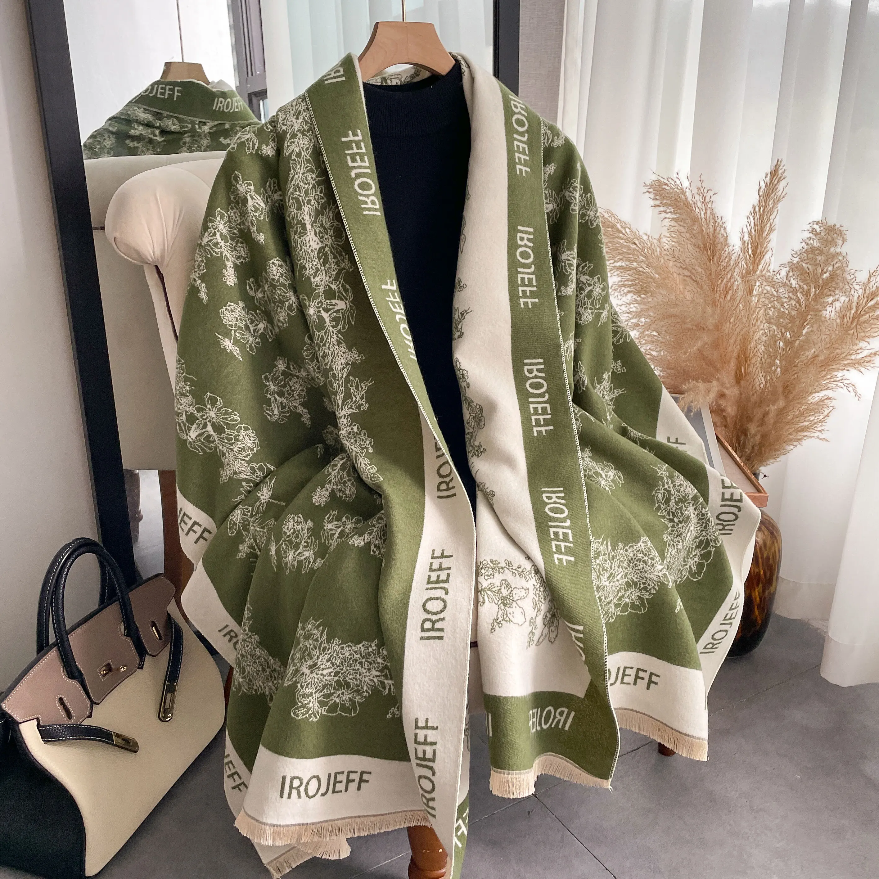 Luxury Brand Winter Cashmere Scarf Women 65x180cm Female Warm Pashmina Shawls Wrap Scarves Blanket Thick Ladies Bufanda Design