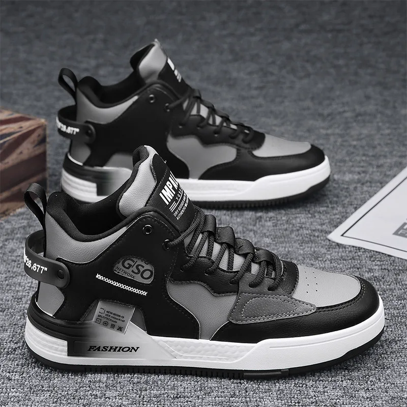 Men Shoes Casual Men Sneakers White High Top Shoes for Men Walking Flats Trend Comfortable Student Footwear Zapatillas De Hombre
