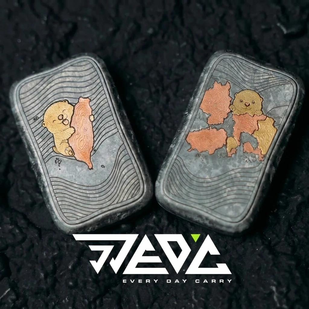 JJ EDC Ice Crystal Titanium Unlimited Push Slider Limited Edition For GUANGZHOU Exhibition Physics Toys Limited To 105PCS