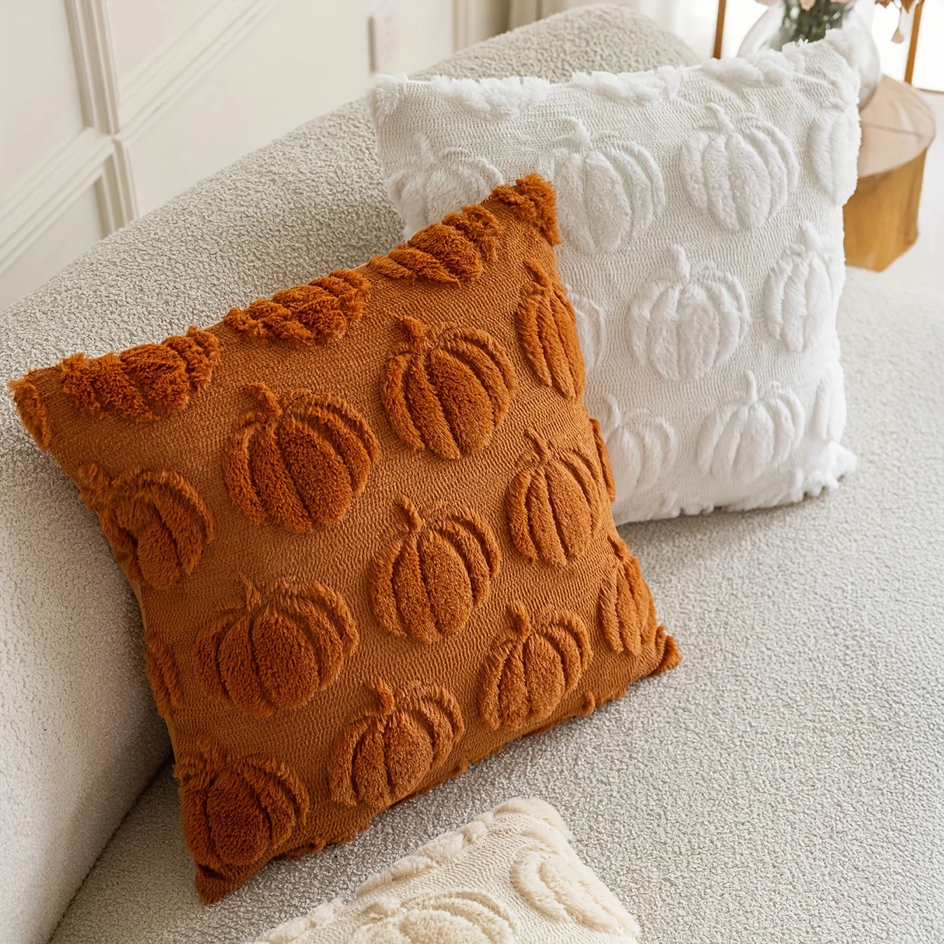 1 قطعة الخريف اليقطين رمي غطاء وسادة لينة الجاكار الخريف الحصاد وسادة الزخرفية القضية لغرفة المعيشة غرفة نوم أريكة #4