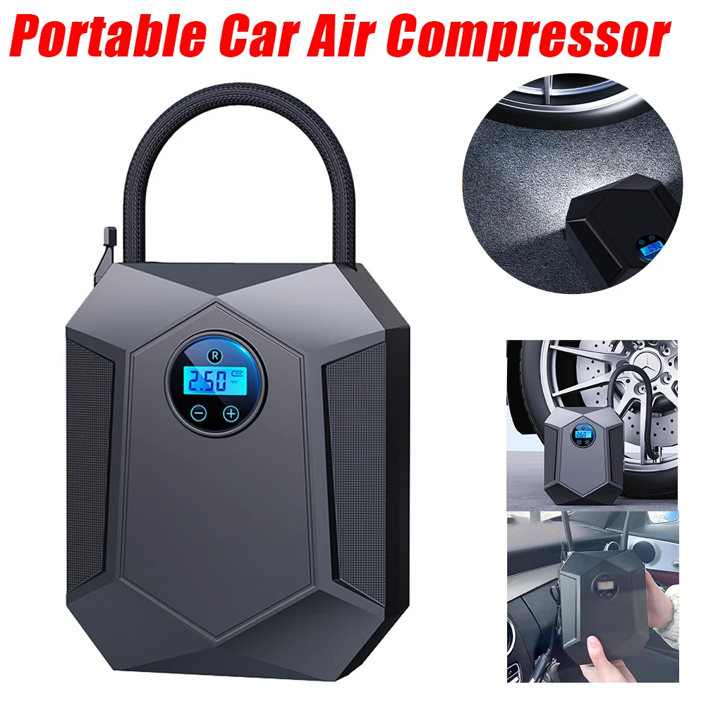 

Автомобильный и велосипедный насос для шин, высокоточный цифровой компрессор для подкачки шин, электрический воздушный насос 12В постоянного тока, автомобильный воздушный компрессор для транспортных средств и велосипедов