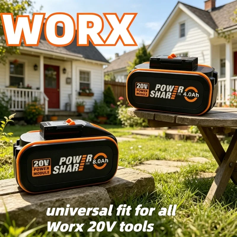 WORX Original 20V 8000mAh Battery WA3014 WA3551 WG630 WG629 WX372 WX390 WX394 WX550 WX523 WX802 WX858 WX900 Power Tool Battery