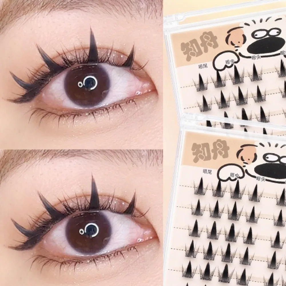 Fluffy DIY Self-adhesive Lash Clusters Wispy Reusable Glue Free Fake Lashes Extension Individual Adhesive False Eyelashes Women