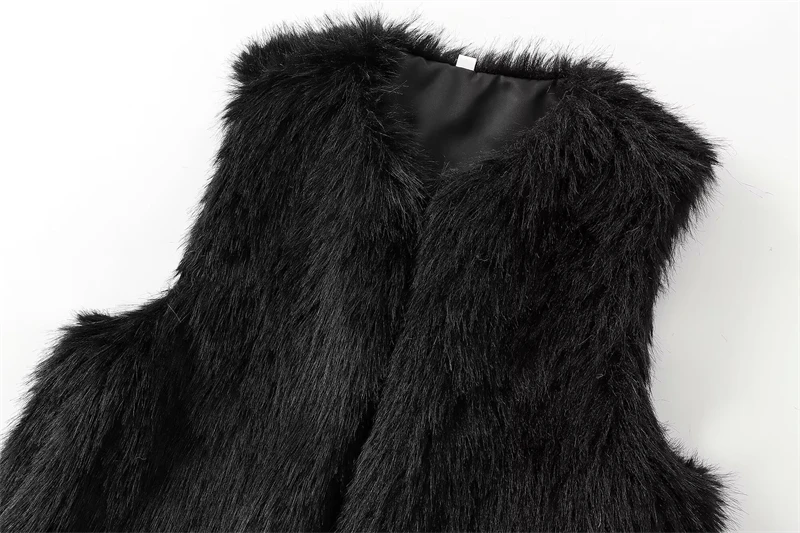 Guobioziy Women's Slim-Fit Faux Fur Vest 2026 Autumn/Winter New Arrival European Casual Fashion Trend Luxury Tassel Classicwear
