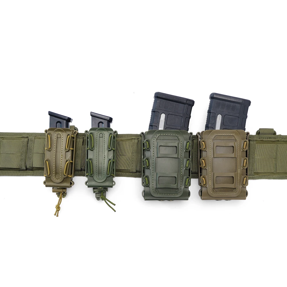 Upgrade Tactical Molle Magazine Pouch for AR15 & Scorpion (5.56/9mm) - Fast Mag Quick Release, Adjustable TPR Holster Case view 2