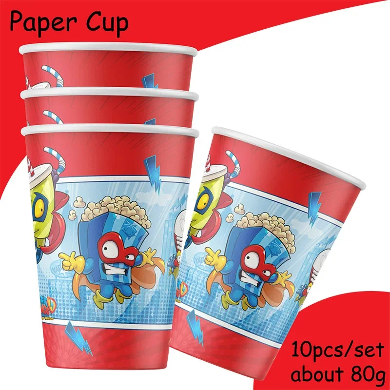 Cartoon Superzing Themen-Party-Zubehör Tischgeschirr Becher Teller Topper Kinder Mädchen Geburtstag Party Dekoration Baby-Shower – Detail 7