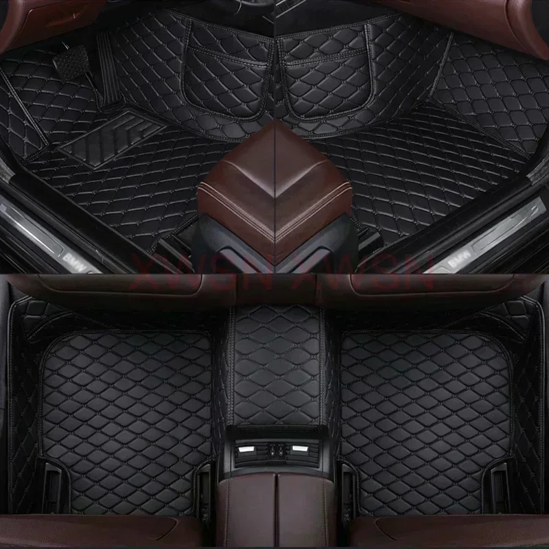 Customized Style 3D Car Floor Mats for Volkswagen Vw Passat CC 2019-2023 Teramont 7 Seat Interior Accessories Phone Pocket